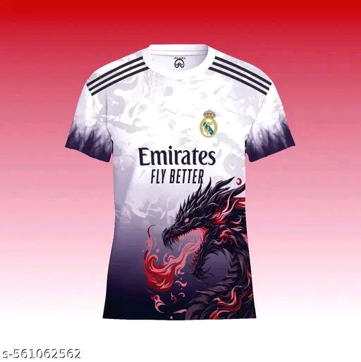 Dragon Flame Football Fan Jersey – White Edition