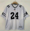 Men’s White 24 Number Printed Sports Jersey T-Shirt | Oversized Streetwear Football Tee