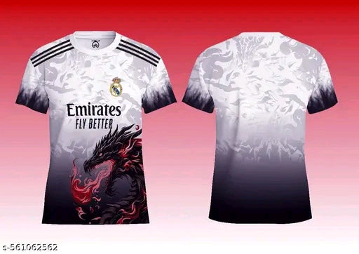 Dragon Flame Football Fan Jersey – White Edition