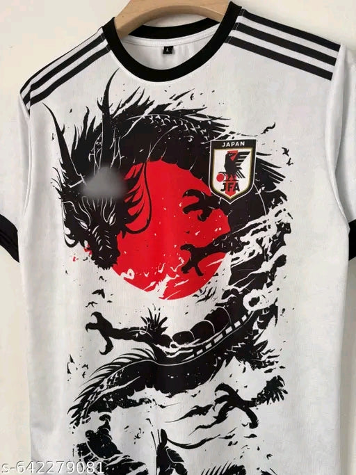 Men’s Japanese Dragon Samurai Graphic T-Shirt | White Anime Streetwear Premium Tee